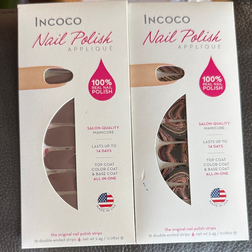 Incoco Nail Polish Appliqué Strips - Nude & Rose Marble
